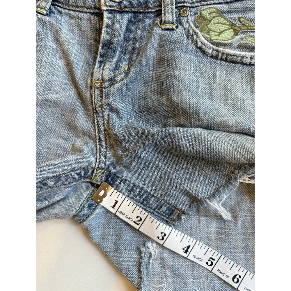 VTG Z Cavaricci Womens Cut Off Denim Shorts Sz 3 Destroyed Frayed 90s Y2K